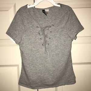 H&M Lace-Up Top